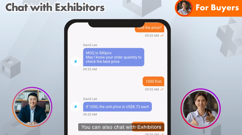 6. Chat with the exhibitors and make enquiries.